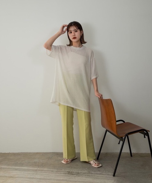 Amiur（エミレ）の「semi flare easy pants（その他パンツ・レディース・アイボリー/ピンク/ライム・S/M）」の14枚目の写真