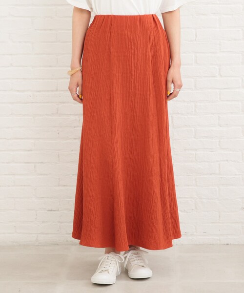 SHOO・LA・RUE(シューラルー)の「◆シャーリングAラインスカート(スカート・レディース・アイボリー/ブラック/グリーン/オレンジ・00)」の13枚目の写真