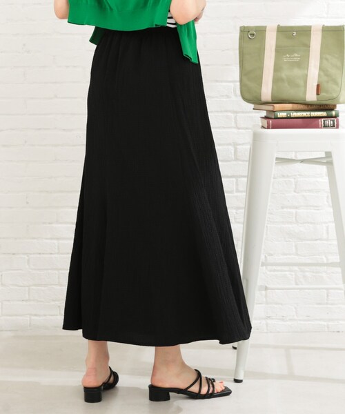 SHOO・LA・RUE(シューラルー)の「◆シャーリングAラインスカート(スカート・レディース・アイボリー/ブラック/グリーン/オレンジ・00)」の10枚目の写真