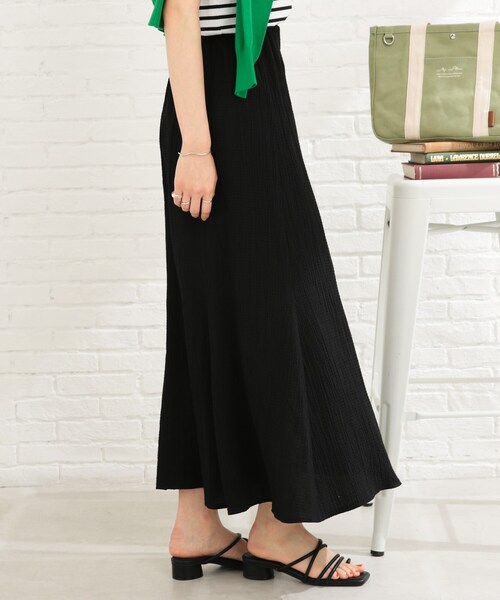 SHOO・LA・RUE(シューラルー)の「◆シャーリングAラインスカート(スカート・レディース・アイボリー/ブラック/グリーン/オレンジ・00)」の6枚目の写真