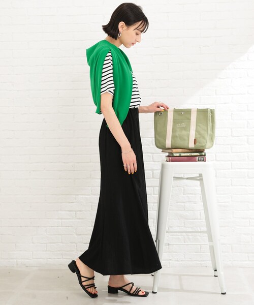 SHOO・LA・RUE(シューラルー)の「◆シャーリングAラインスカート(スカート・レディース・アイボリー/ブラック/グリーン/オレンジ・00)」の20枚目の写真