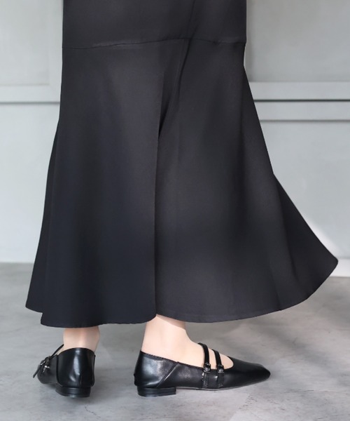 VIVIAN（ヴィヴィアン）の「かかとを踏める スクエアトゥダブルストラップバブーシュ（バレエシューズ・レディース・ブラック/ダークブラウン/カーキ/グレー系その他7/ブラック系その他・S/L/M/LL）」の12枚目の写真