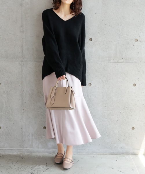 VIVIAN（ヴィヴィアン）の「かかとを踏める スクエアトゥダブルストラップバブーシュ（バレエシューズ・レディース・ブラック/ダークブラウン/カーキ/グレー系その他7/ブラック系その他・S/L/M/LL）」の18枚目の写真