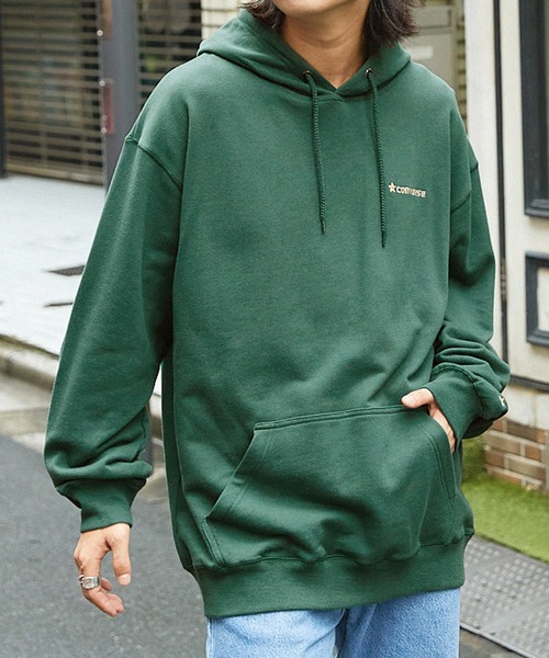 CONVERSE/コンバース ロゴ刺繍 ビッグシルエット裏毛プルオーバー