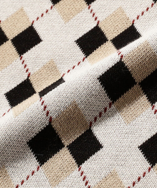 BEAMS PLUS(ビームスプラス)の「BEAMS PLUS / アーガイル ニット ポロシャツ(ポロシャツ・メンズ・オフホワイト/ネイビー/グレー・XL/L/S/M)」の15枚目の写真