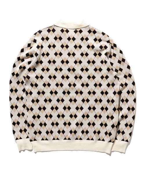 BEAMS PLUS(ビームスプラス)の「BEAMS PLUS / アーガイル ニット ポロシャツ(ポロシャツ・メンズ・オフホワイト/ネイビー/グレー・XL/L/S/M)」の16枚目の写真