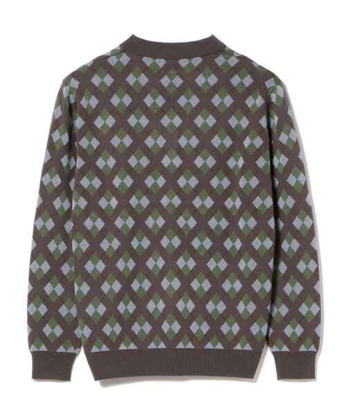 BEAMS PLUS(ビームスプラス)の「BEAMS PLUS / アーガイル ニット ポロシャツ(ポロシャツ・メンズ・オフホワイト/ネイビー/グレー・XL/L/S/M)」の21枚目の写真