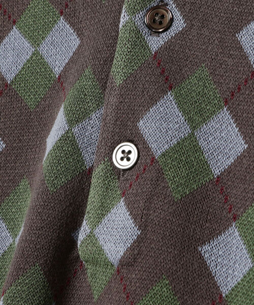 BEAMS PLUS(ビームスプラス)の「BEAMS PLUS / アーガイル ニット ポロシャツ(ポロシャツ・メンズ・オフホワイト/ネイビー/グレー・XL/L/S/M)」の20枚目の写真