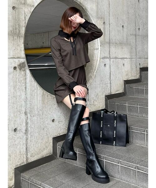 EATME（イートミー）の「EATMEロゴトートバッグ（トートバッグ・レディース・ブラック/ベージュ・FREE）」の3枚目の写真