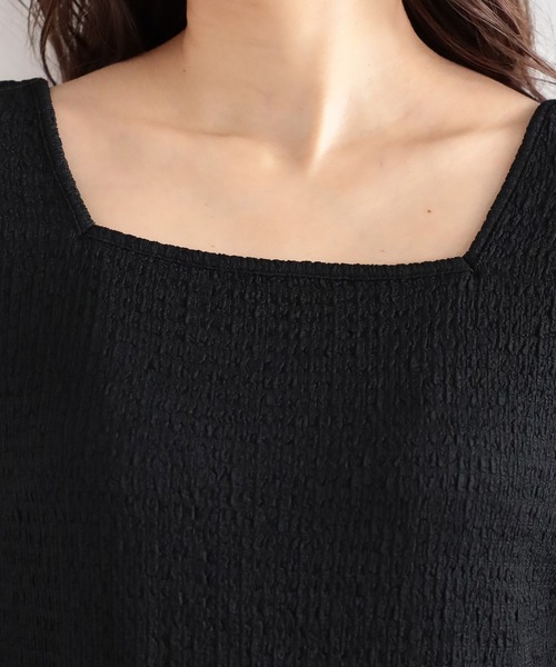 mysty woman（ミスティウーマン）の「ストリング2WAYロングスリーブプルオーバー　157829（Tシャツ/カットソー・レディース・ブラック/オフホワイト/グレイッシュブルー・FREE）」の16枚目の写真