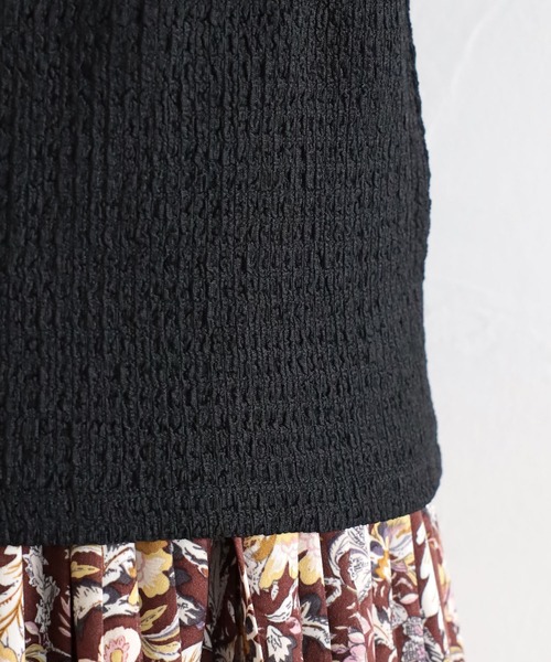 mysty woman（ミスティウーマン）の「ストリング2WAYロングスリーブプルオーバー　157829（Tシャツ/カットソー・レディース・ブラック/オフホワイト/グレイッシュブルー・FREE）」の9枚目の写真