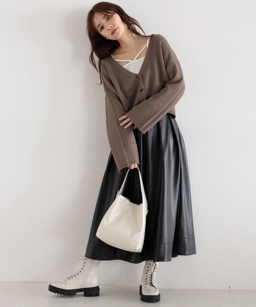 mysty woman（ミスティウーマン）の「ストリング2WAYロングスリーブプルオーバー　157829（Tシャツ/カットソー・レディース・ブラック/オフホワイト/グレイッシュブルー・FREE）」の15枚目の写真