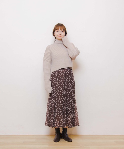 flower（フラワー）の「フレイバーニットトップ（ニット/セーター・レディース・アイボリー/ベージュ/ブラウン・FREE）」の8枚目の写真