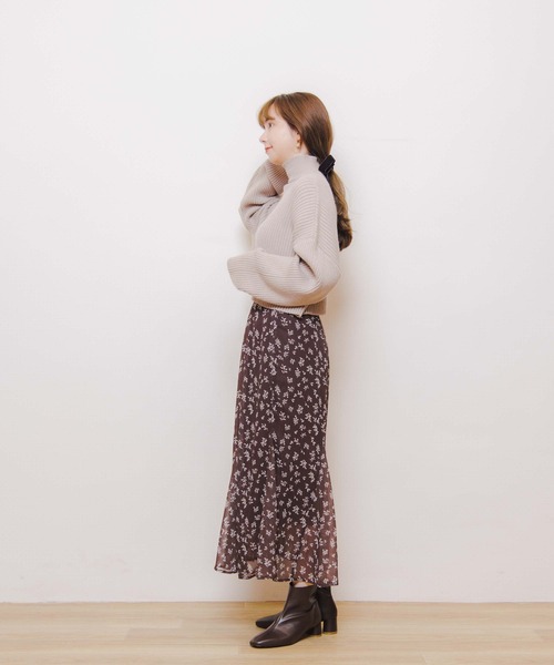 flower（フラワー）の「フレイバーニットトップ（ニット/セーター・レディース・アイボリー/ベージュ/ブラウン・FREE）」の11枚目の写真