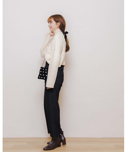 flower（フラワー）の「フレイバーニットトップ（ニット/セーター・レディース・アイボリー/ベージュ/ブラウン・FREE）」の15枚目の写真