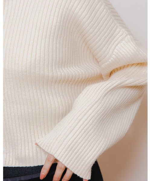 flower（フラワー）の「フレイバーニットトップ（ニット/セーター・レディース・アイボリー/ベージュ/ブラウン・FREE）」の18枚目の写真