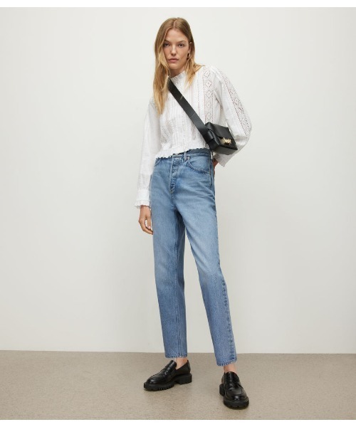 ALLSAINTS（オールセインツ）の「AYLA LINEN BLEND BRODERIE TOP | AYLA リネン ブレンド 刺繍 トップ（シャツ/ブラウス・レディース・ホワイト系・4/6/8）」の4枚目の写真