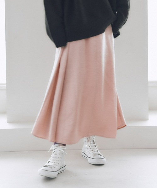 manana suerte（マニャーナスエルテ）の「ヴィンテージサテンスカート（スカート・レディース・ブラック/カーキ/ゴールド/ピンク/レッド/ベージュ・FREE）」の4枚目の写真