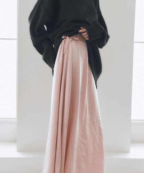 manana suerte（マニャーナスエルテ）の「ヴィンテージサテンスカート（スカート・レディース・ブラック/カーキ/ゴールド/ピンク/レッド/ベージュ・FREE）」の17枚目の写真