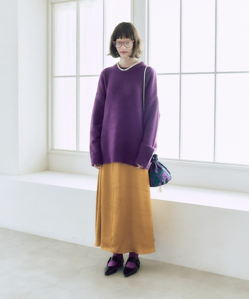 manana suerte（マニャーナスエルテ）の「ヴィンテージサテンスカート（スカート・レディース・ブラック/カーキ/ゴールド/ピンク/レッド/ベージュ・FREE）」の22枚目の写真