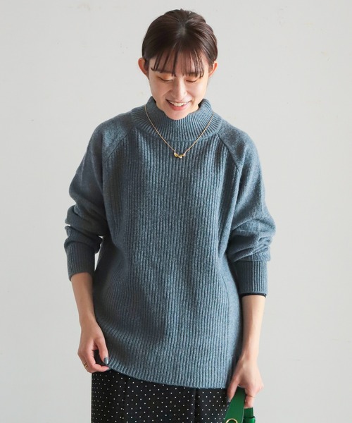 NOMBRE IMPAIR(ノンブルアンペール)の「片畦×天竺コンビ ハイネックP/O(ニット/セーター・レディース・オレンジ/ライトグリーン/ベージュ/ブルー・FREE)」の3枚目の写真