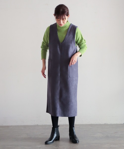NOMBRE IMPAIR(ノンブルアンペール)の「片畦×天竺コンビ ハイネックP/O(ニット/セーター・レディース・オレンジ/ライトグリーン/ベージュ/ブルー・FREE)」の15枚目の写真
