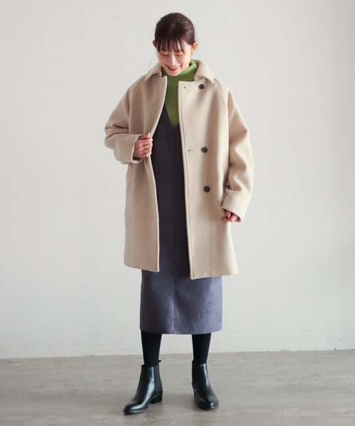 NOMBRE IMPAIR(ノンブルアンペール)の「片畦×天竺コンビ ハイネックP/O(ニット/セーター・レディース・オレンジ/ライトグリーン/ベージュ/ブルー・FREE)」の17枚目の写真