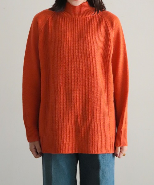 NOMBRE IMPAIR(ノンブルアンペール)の「片畦×天竺コンビ ハイネックP/O(ニット/セーター・レディース・オレンジ/ライトグリーン/ベージュ/ブルー・FREE)」の18枚目の写真