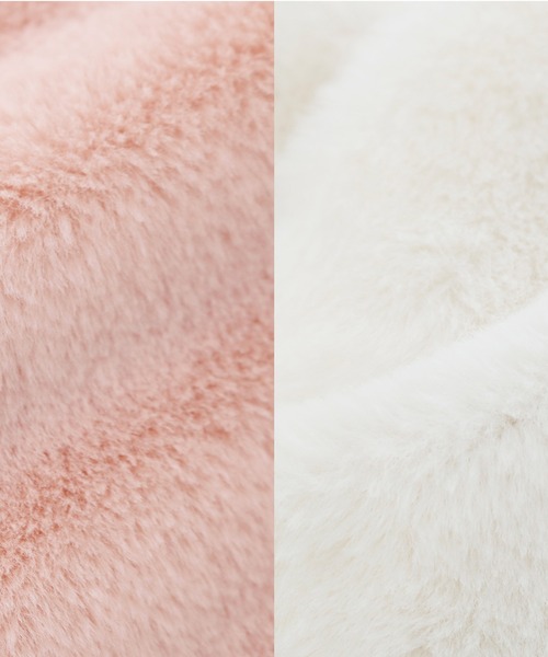 Catherine Cottage（キャサリンコテージ）の「ハートポケットフェイクファーコート（ダウンジャケット/コート・キッズ・ピンク/オフホワイト・150/140/120/100/130/110）」の16枚目の写真