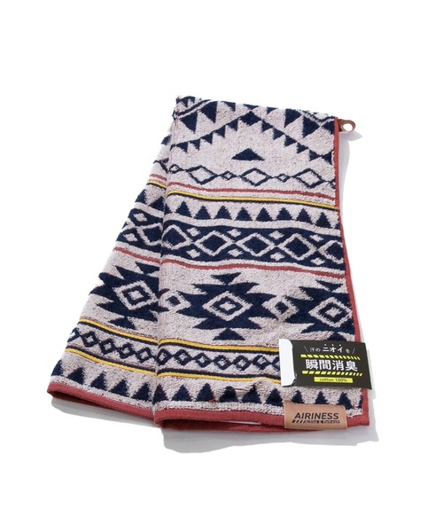 go slow caravan(ゴースローキャラバン)の「AIRINESS/エアリネス ホライゾン フェイスタオル 34x80(タオル・レディース・ネイビー/ブラウン・FREE)」の2枚目の写真