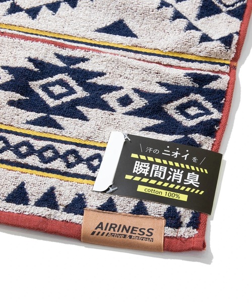 go slow caravan(ゴースローキャラバン)の「AIRINESS/エアリネス ホライゾン フェイスタオル 34x80(タオル・レディース・ネイビー/ブラウン・FREE)」の4枚目の写真