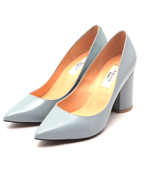 SACCO Balletti （サッコ バレッティ）の「SACCO Balletti / ラウンドヒール エナメルパンプス（パンプス・レディース・サックスブルー・37/37.5/35.5/36/36.5）」の12枚目の写真