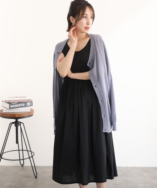 ElegChic(エレグシック)の「異素材ノースリーブワンピース(ワンピース・レディース・オフホワイト/ブラック・XL/3L/L/4L/M)」の3枚目の写真