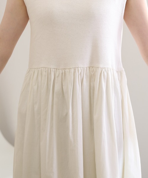 ElegChic(エレグシック)の「異素材ノースリーブワンピース(ワンピース・レディース・オフホワイト/ブラック・XL/3L/L/4L/M)」の12枚目の写真