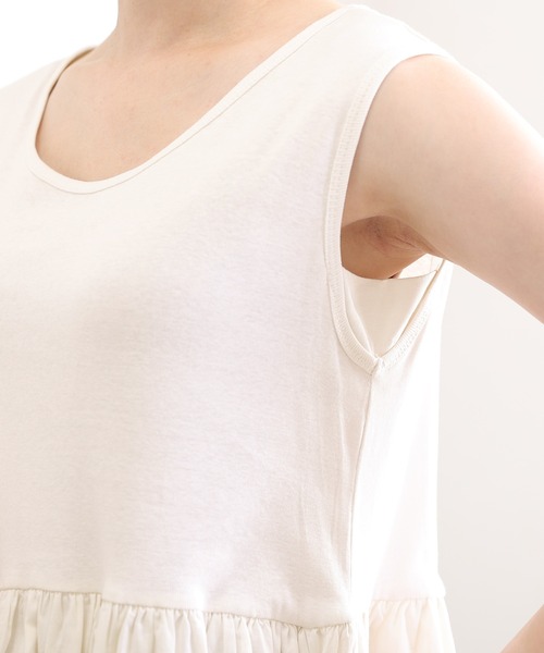 ElegChic(エレグシック)の「異素材ノースリーブワンピース(ワンピース・レディース・オフホワイト/ブラック・XL/3L/L/4L/M)」の13枚目の写真