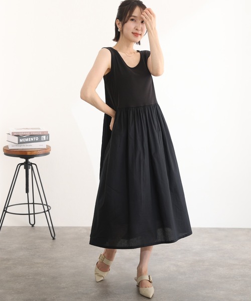 ElegChic(エレグシック)の「異素材ノースリーブワンピース(ワンピース・レディース・オフホワイト/ブラック・XL/3L/L/4L/M)」の16枚目の写真