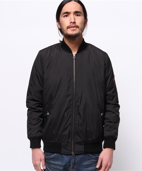 OUTLET(アウトレット)の「【WHO'S WHO gallery】EMデュスポma-1(MA-1・メンズ・ブラック/ネイビー/カーキ・MEDIUM/LARGE/SMALL)」の4枚目の写真