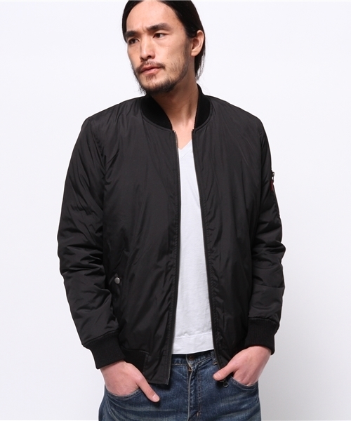 OUTLET(アウトレット)の「【WHO'S WHO gallery】EMデュスポma-1(MA-1・メンズ・ブラック/ネイビー/カーキ・MEDIUM/LARGE/SMALL)」の7枚目の写真
