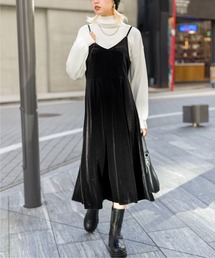 ベロアキャミワンピース