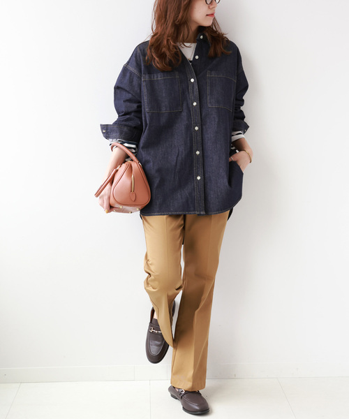 JOURNAL STANDARD relume - JOURNAL STANDARD relume反応染めデニムオーバーサイズシャツ JOURNAL STANDARD relume（ジャーナルスタンダード レリューム