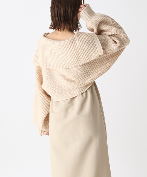 Heather（ヘザー）の「ハーフZIP2PSETワンピース  168653（ワンピース・レディース・アイボリー/ブラック・FREE）」の7枚目の写真