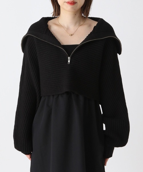 Heather（ヘザー）の「ハーフZIP2PSETワンピース  168653（ワンピース・レディース・アイボリー/ブラック・FREE）」の17枚目の写真