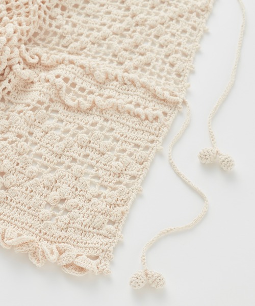 unfil hand-crochet cropped vest ベスト かぎ編み（unfil