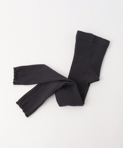 green label relaxing(グリーンレーベルリラクシング)の「GLR リブレギンス(レギンス/スパッツ・キッズ・オフホワイト/ダークグレー・S(100-110cm)/M(110-130cm)/L(120-140cm))」の1枚目の写真