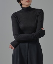 HANNE | 【by kumika】ハイネックシアーニットトップ(Tシャツ/カットソー)