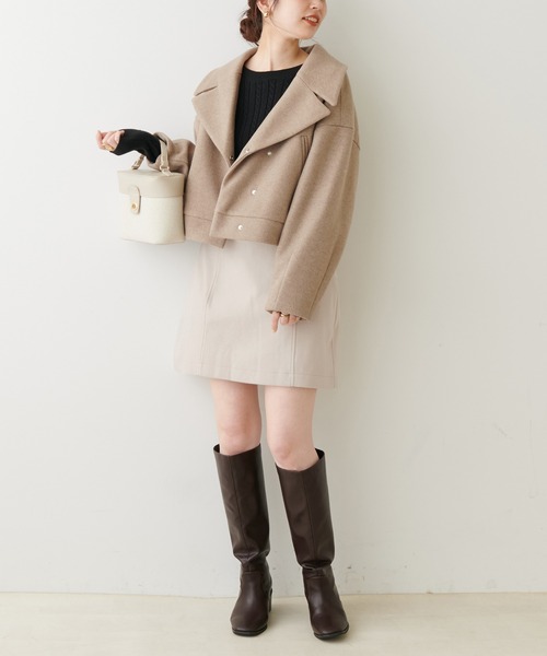natural couture(ナチュラルクチュール)の「アソート台形ミニスカート(スカート・レディース・その他1/その他2/アイボリー/ブラック・FREE)」の9枚目の写真