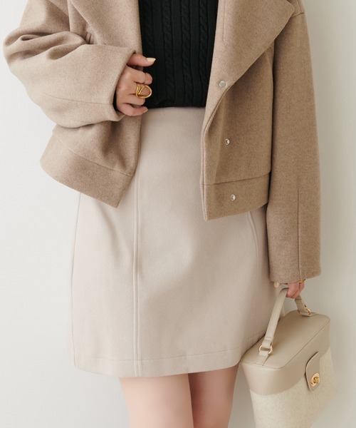 natural couture(ナチュラルクチュール)の「アソート台形ミニスカート(スカート・レディース・その他1/その他2/アイボリー/ブラック・FREE)」の5枚目の写真