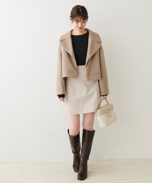 natural couture(ナチュラルクチュール)の「アソート台形ミニスカート(スカート・レディース・その他1/その他2/アイボリー/ブラック・FREE)」の10枚目の写真