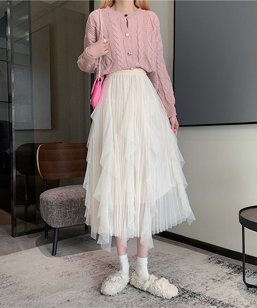 @ひかる☆8YARDS レディース スカート Sベージュ 8YARDS / Flared Skirt