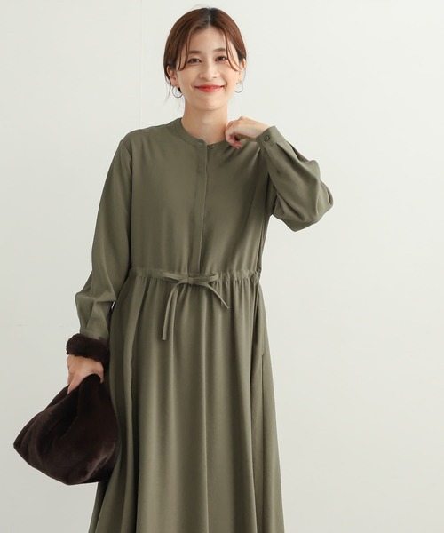 URBAN RESEARCH DOORS（アーバンリサーチドアーズ）の「ウエストドロストワンピース（ワンピース・レディース・チャコールグレー/ブラック/カーキ・MEDIUM）」の15枚目の写真